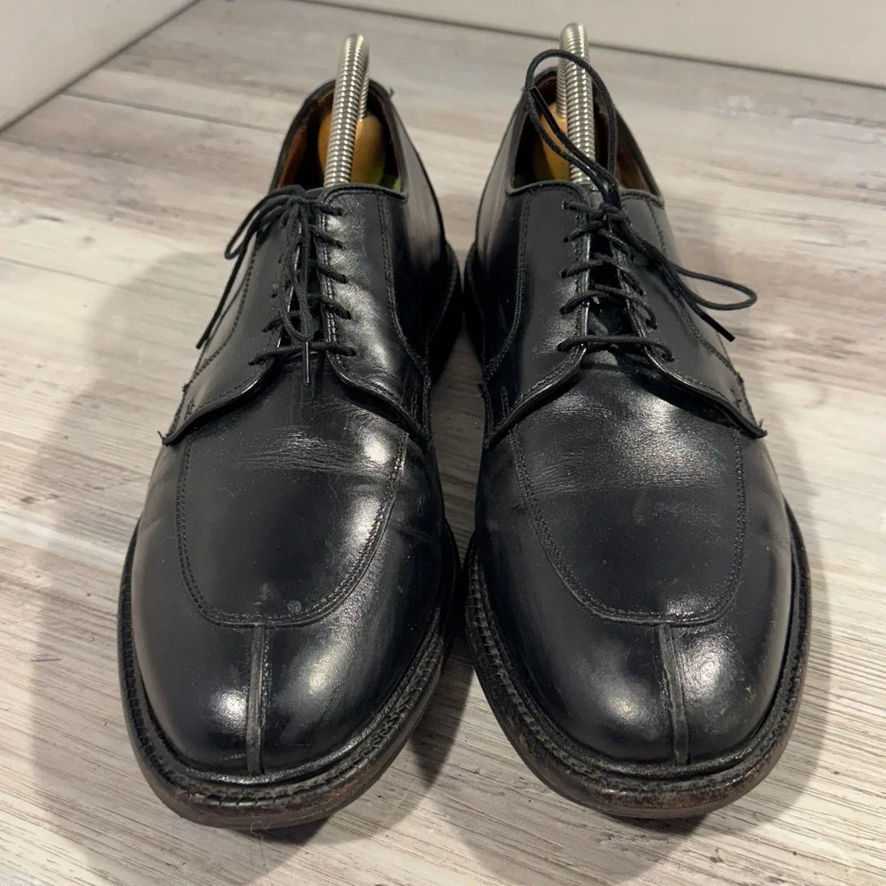 Allen Edmonds Ashton Split Toe Derby Shoes Mens 10D Black w/recycled Rubber Sole